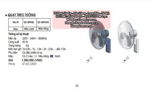 Quạt lioa treo tường