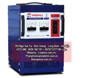 Ổn áp nishu 5kva dải 50v - 250v