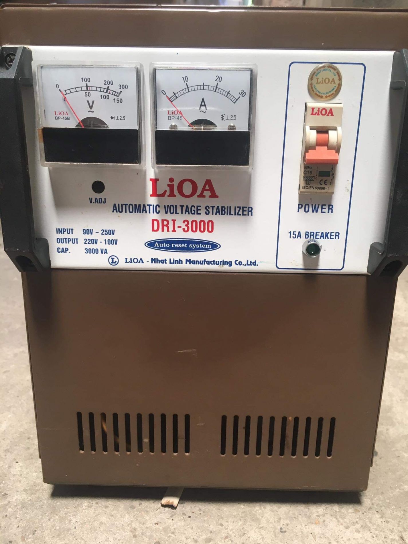 ỔN ÁP LIOA  CŨ 3KVA DẢI 90V-250V